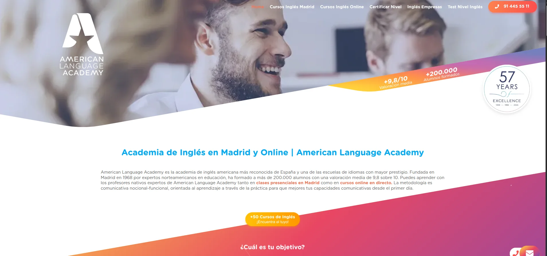 Optimización SEO de American Language Academy