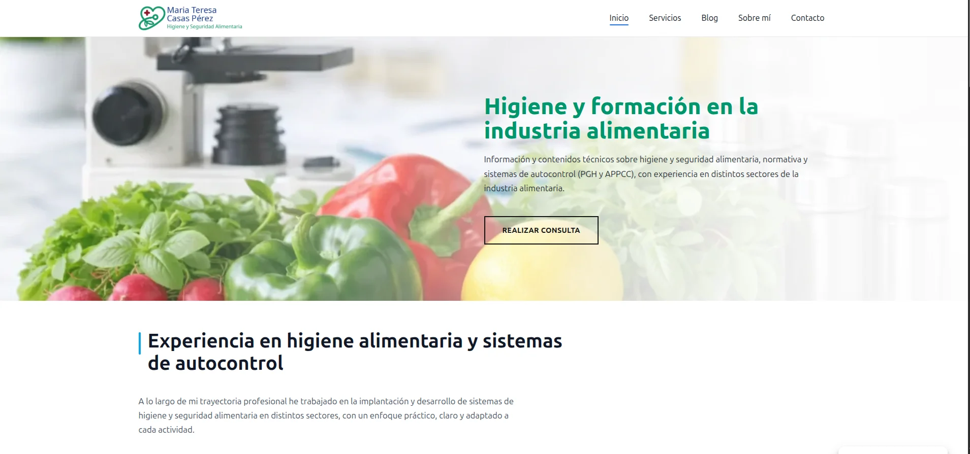 Web WordPress de María Teresa