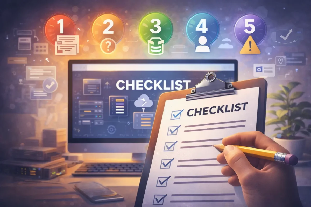 Checklist básica para revisar un sistema informático antes de realizar cambios o inversiones